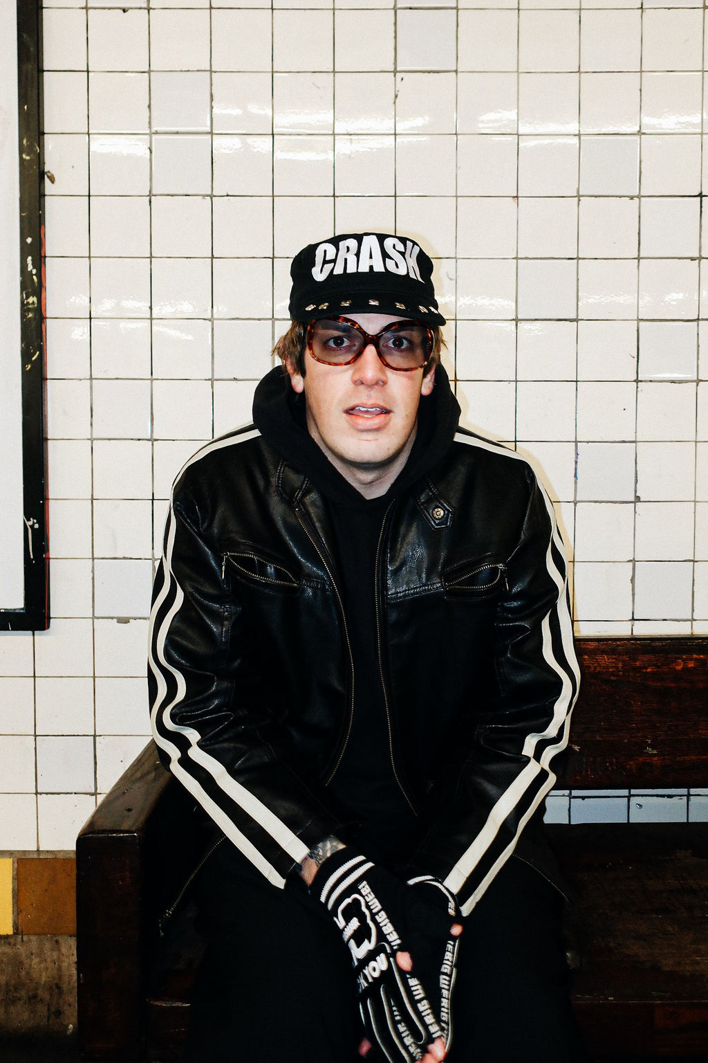 CRASH LOGO Military Hat in Black