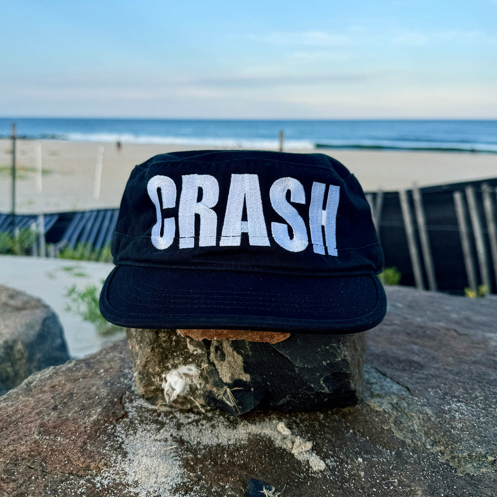 CRASH LOGO Military Hat in Black