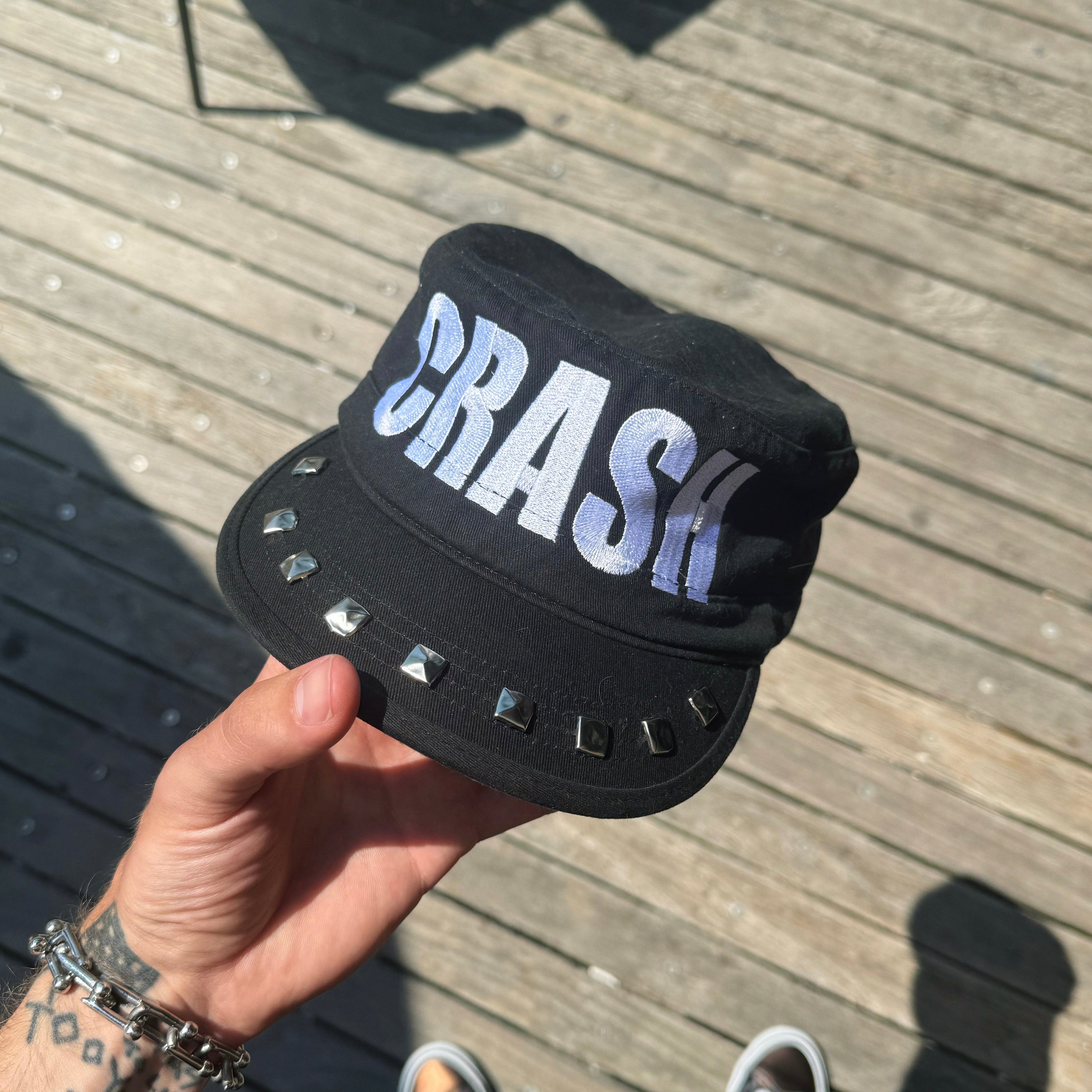 CRASH LOGO Military Hat in Black